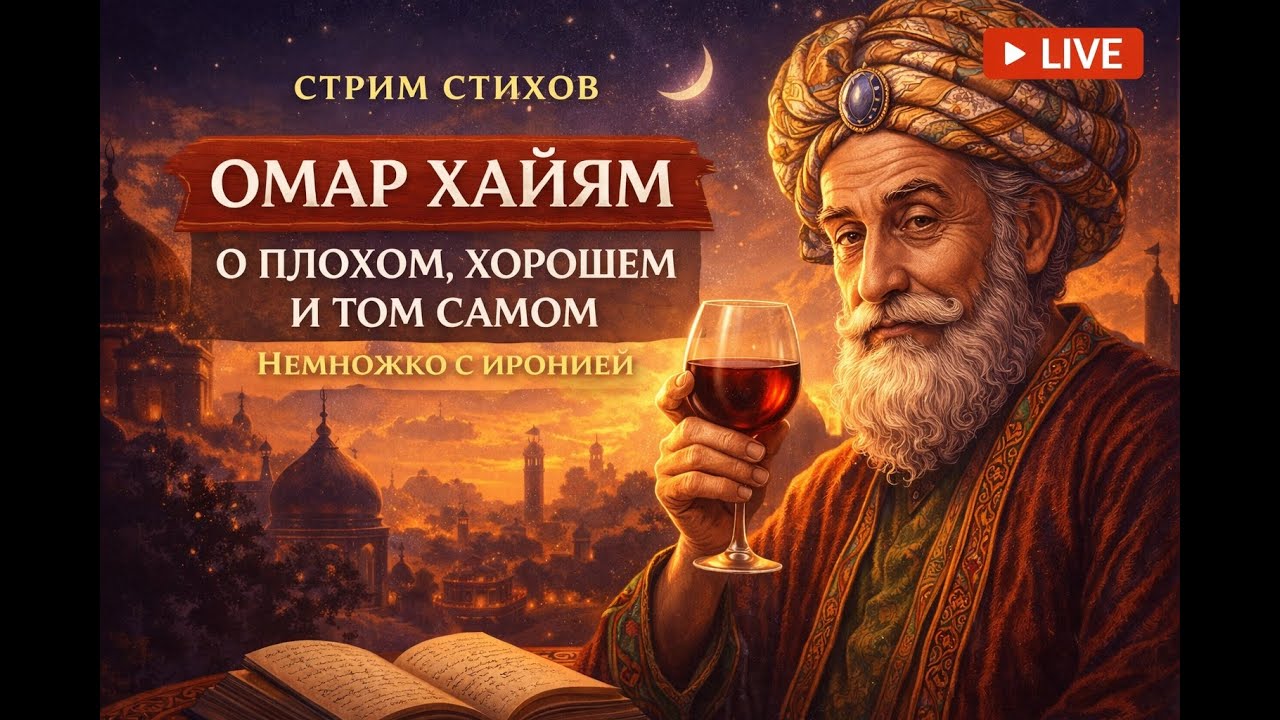 Омар Хайям 🍷 Стихи о жизни, судьбе и немного о нашей глупости | Живой стрим