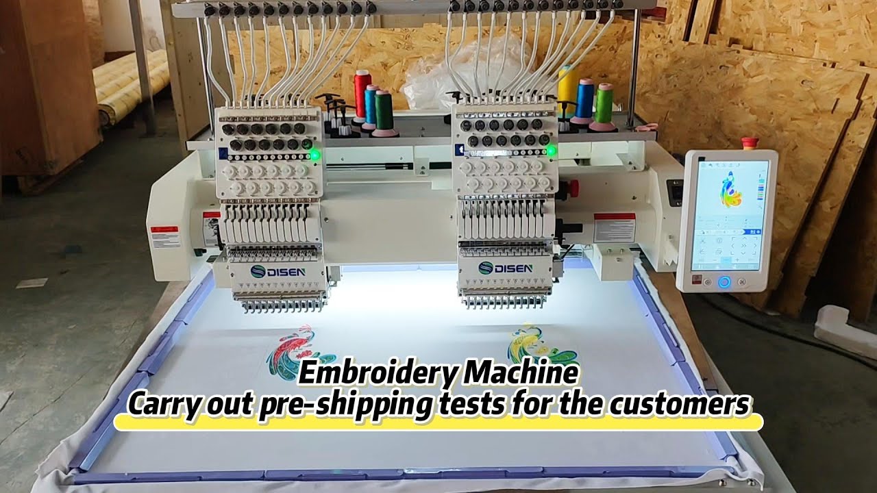 Double head Embroidery Machine,50*80 Embroidery area.Carry out pre-shipping tests for the customers