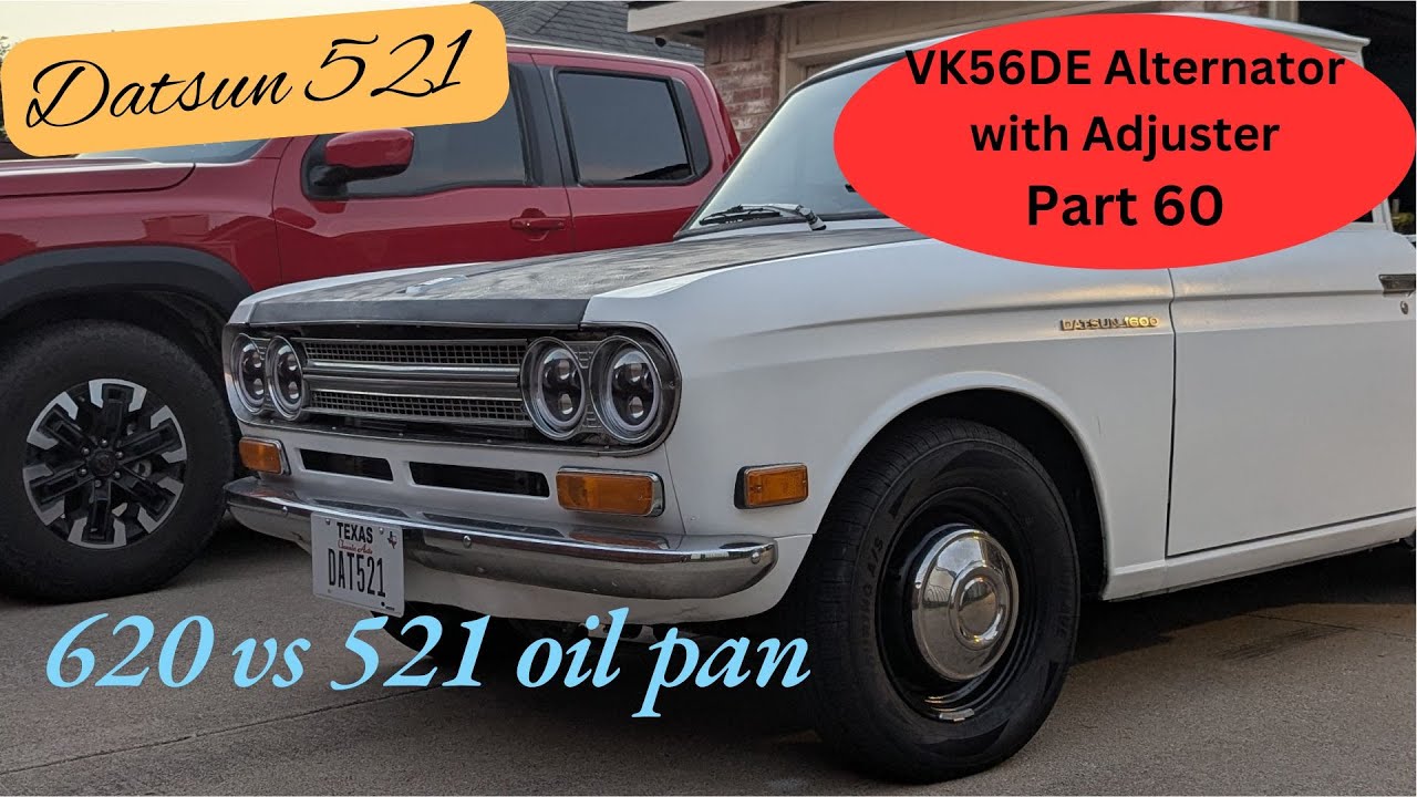 Реставрация грузовика Datsun 521 1970 года. Индивидуальный кронштейн генератора Titan на 130 А, ч...