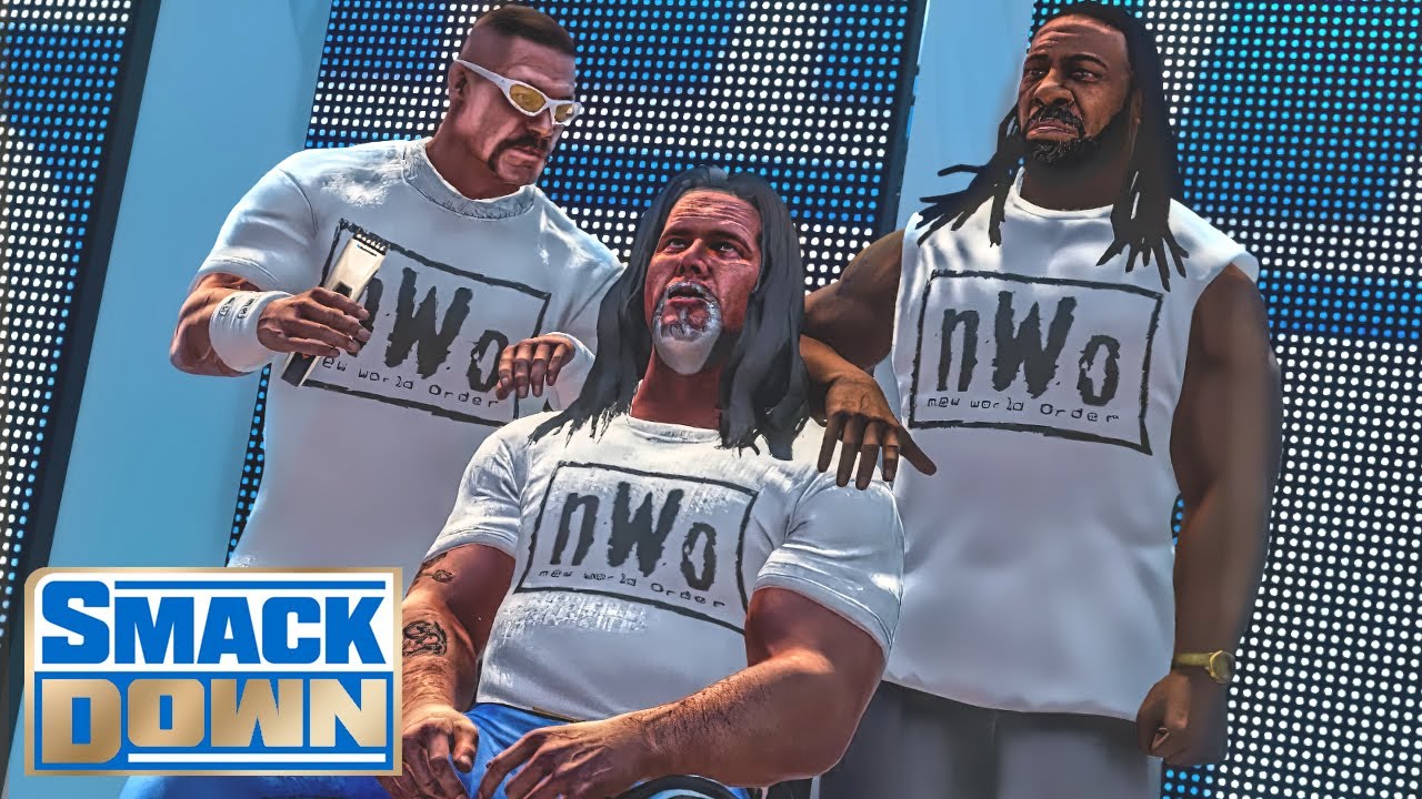 John Cena Makes nWo Shave Kevin Nash's Hair (WWE 2K Story)