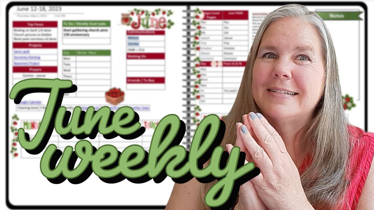 2023 OneNote Digital June Weekly Plan With Me