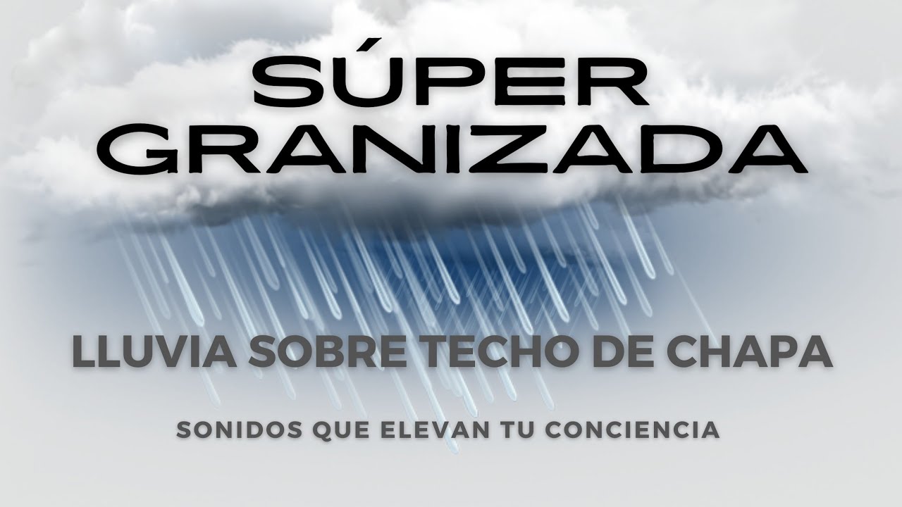 Super Granizada | Lluvia sobre Techo de Chapa | Descanso Garantizado | Pantalla Negra | ASMR