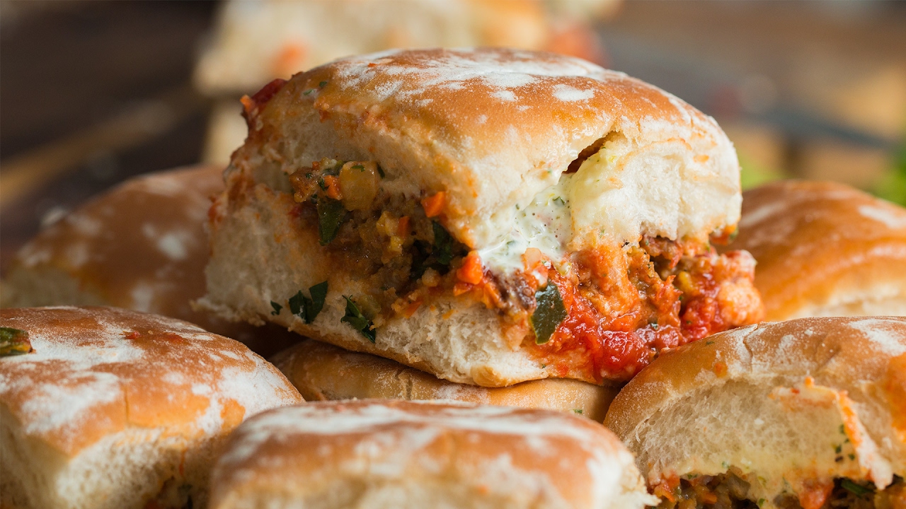 Chorizo Meatball Sliders As Made By Aar&oacute;n Sanchez
