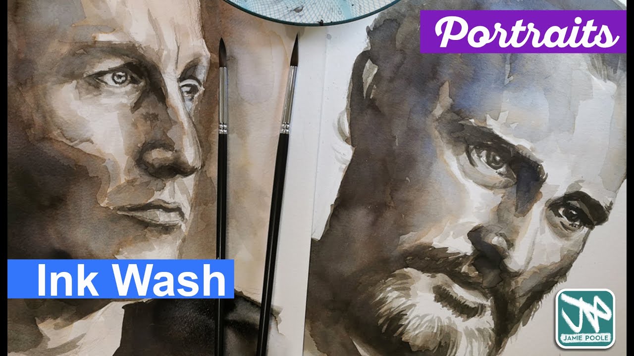 Ink Wash Portrait with Jamie Poole