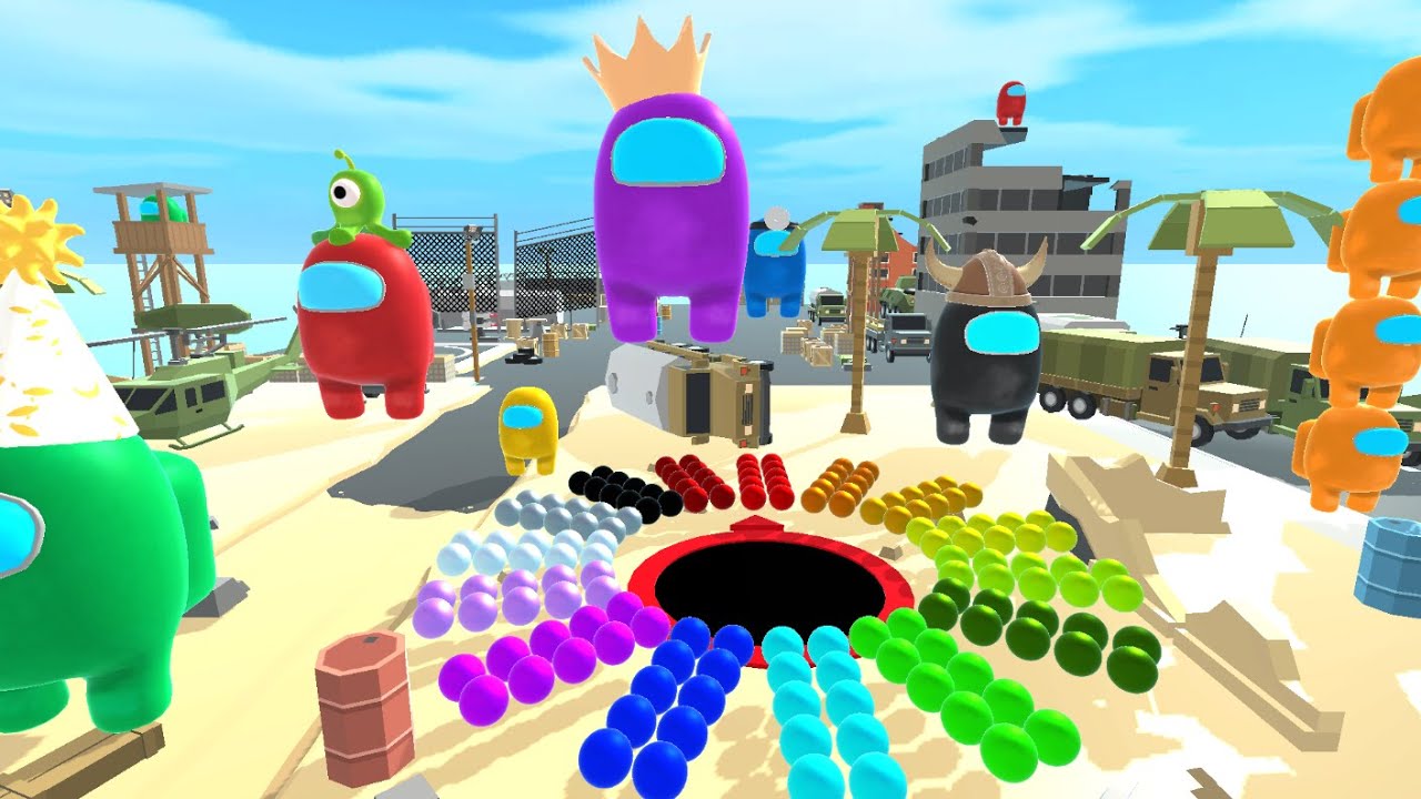 How to clean the Among Us City  🕳 Marble Race
