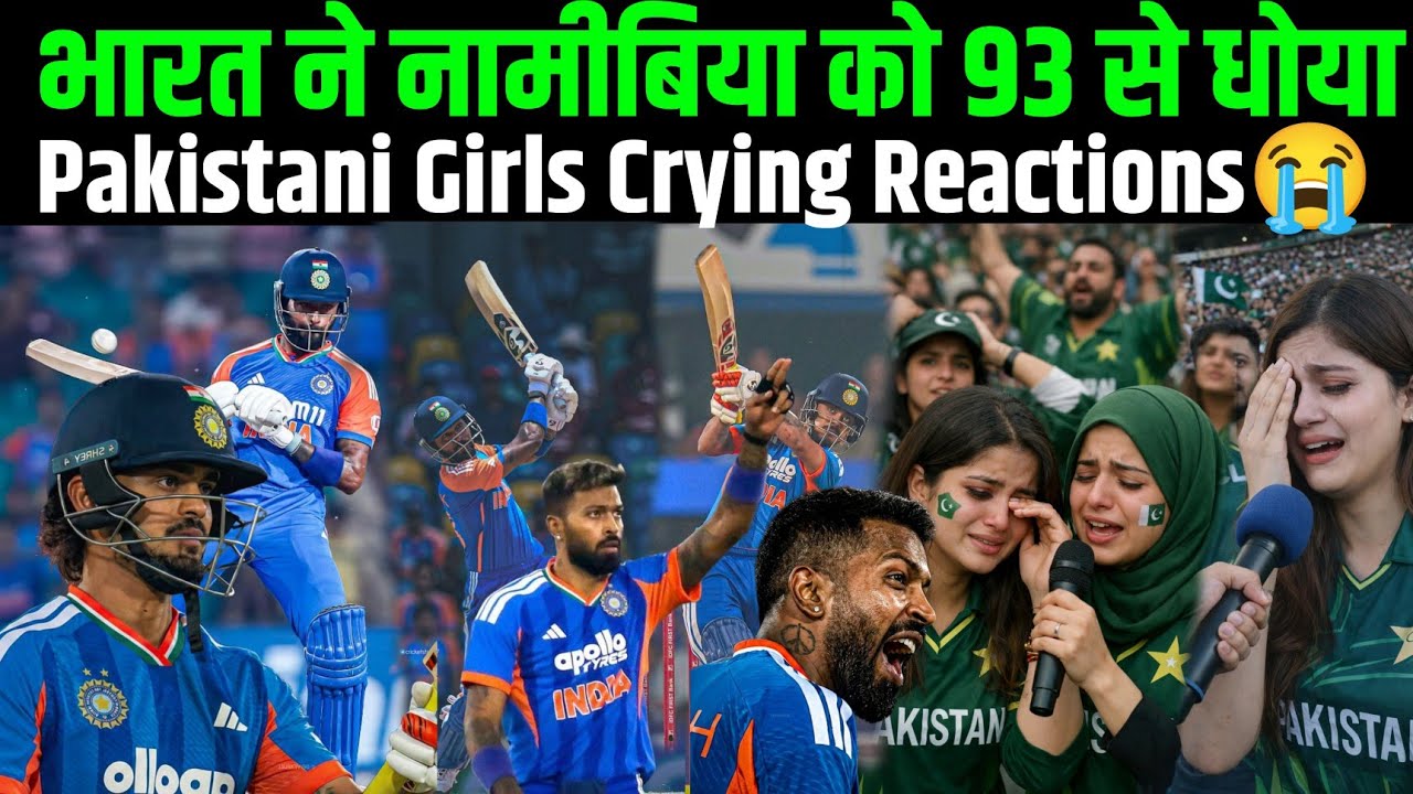 Pakistani Public Reaction on India vs Namibia T20 | India Won by 93 Runs | Pakistani Girls Crying
