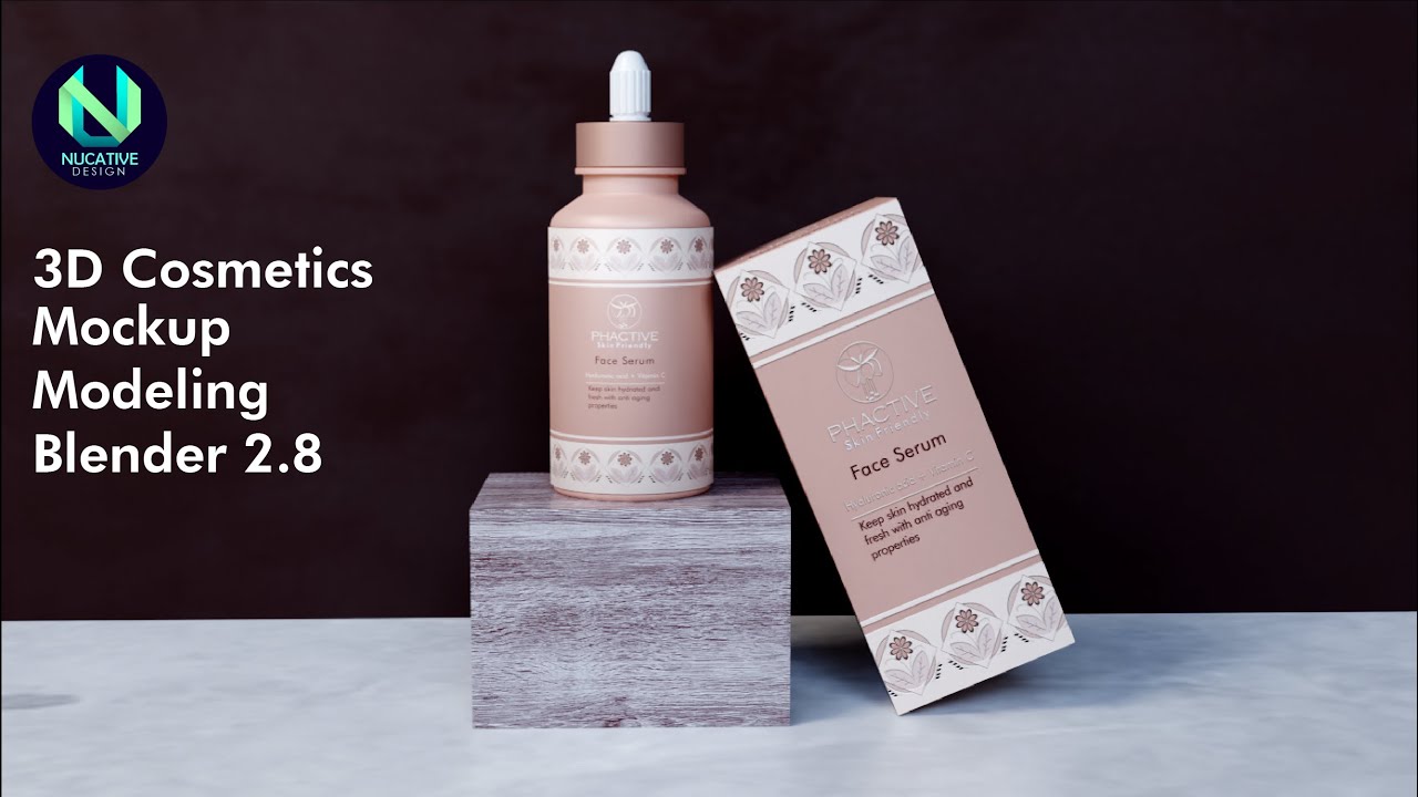 3d cosmetics mockup modeling in blender 2.8 | 3d Product packaging tutorial