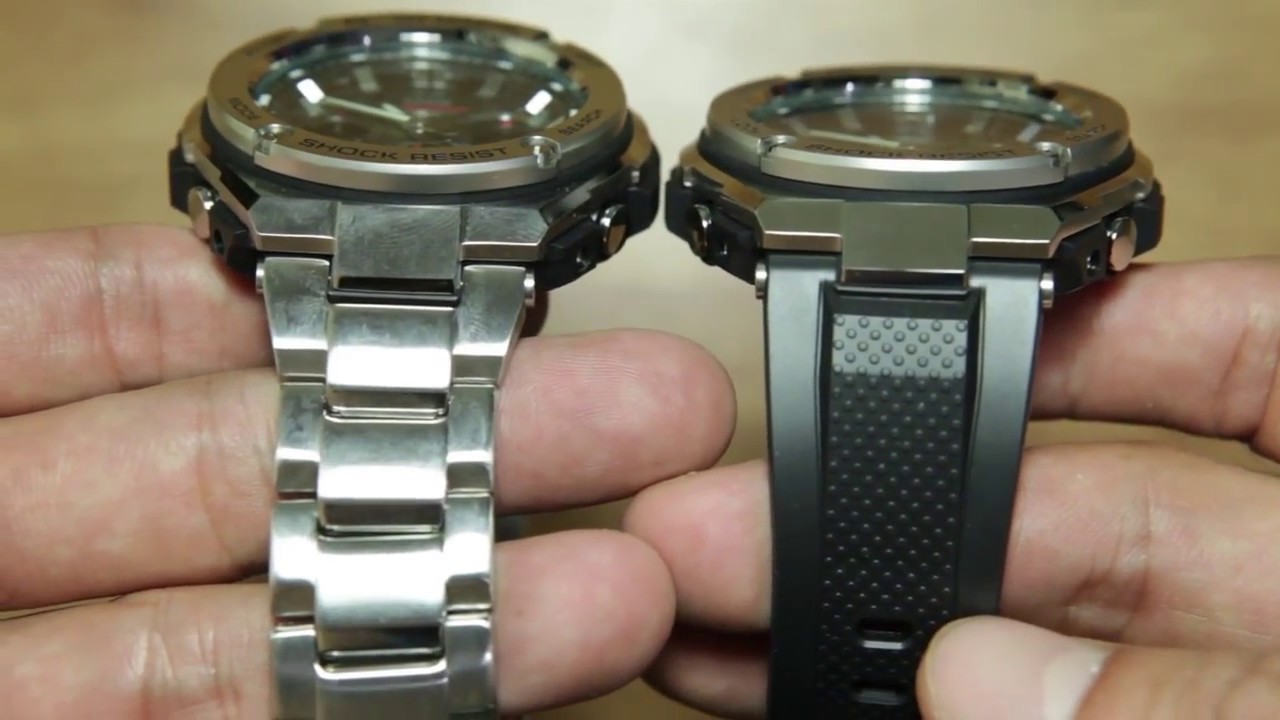 Casio GST-S110 Stainless STEEL VS RESIN Band