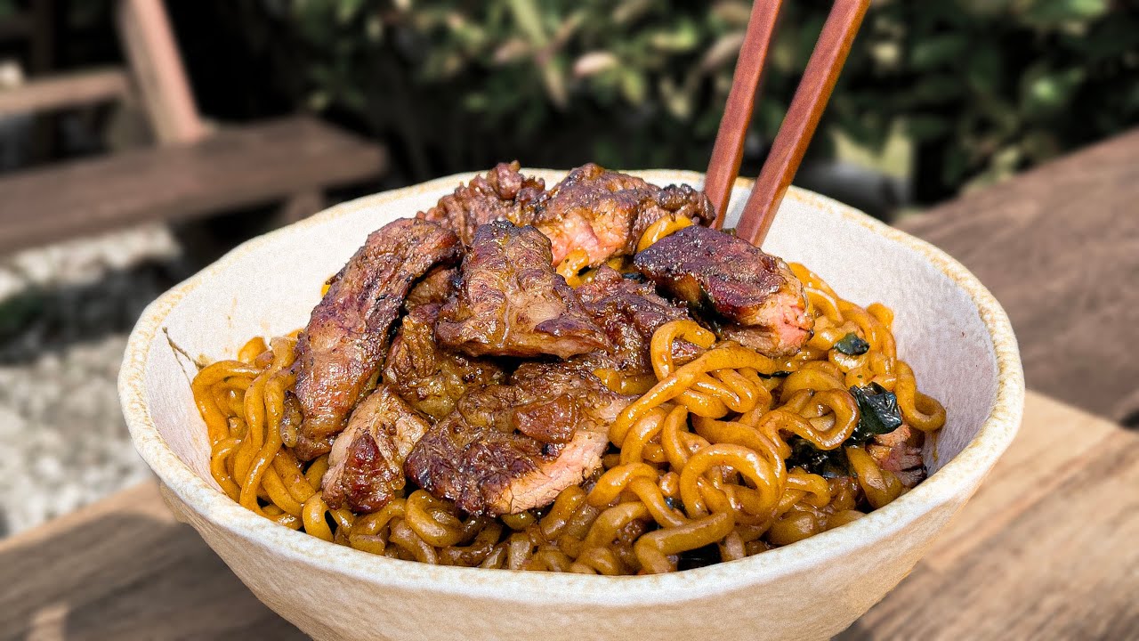Cómo preparar Chapaguri 🇰🇷 | Noodles coreanos con carne estilo “Parasite”