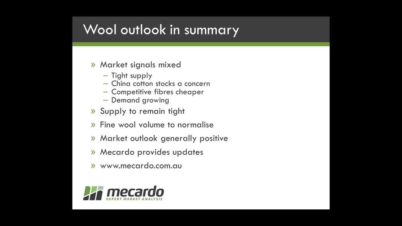 'Current Outlook for Wool Prices -- risks and opportunities' December 2013