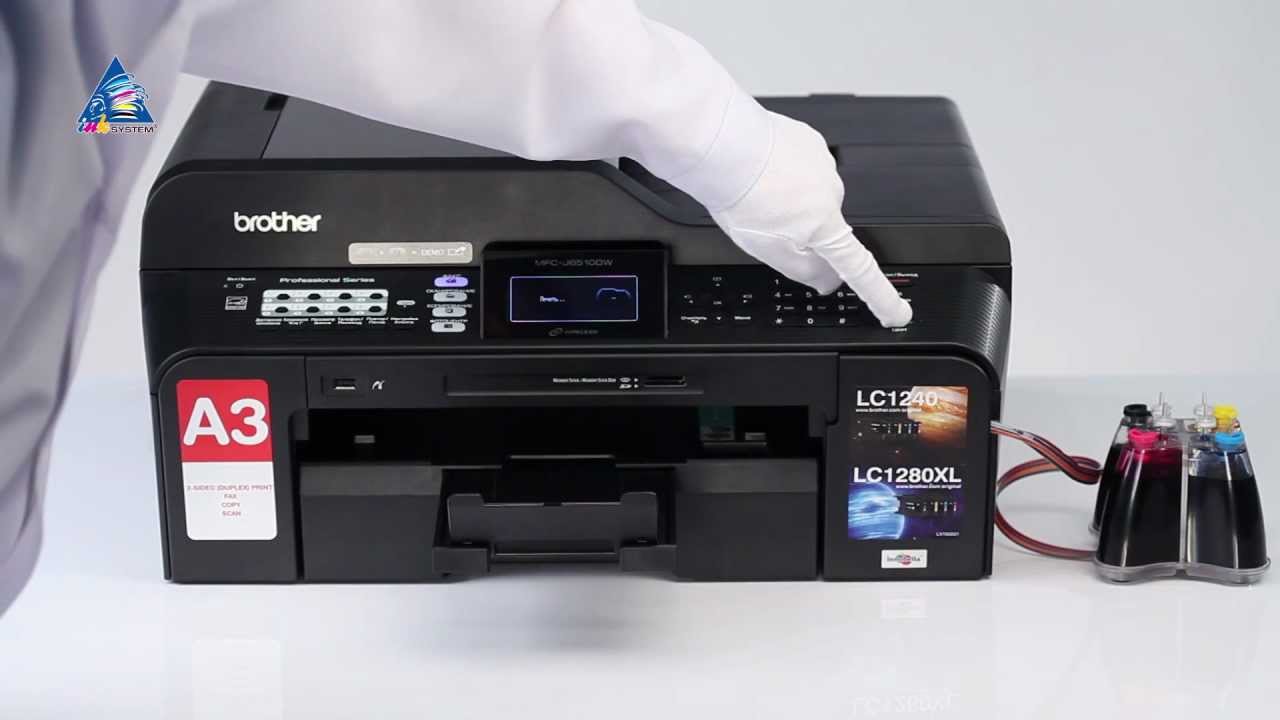 Установка СНПЧ на МФУ Brother MFC-J6510DW