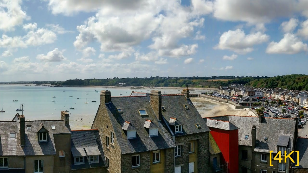 [4K] walking in Cancale on a sunny day. Brittany, France