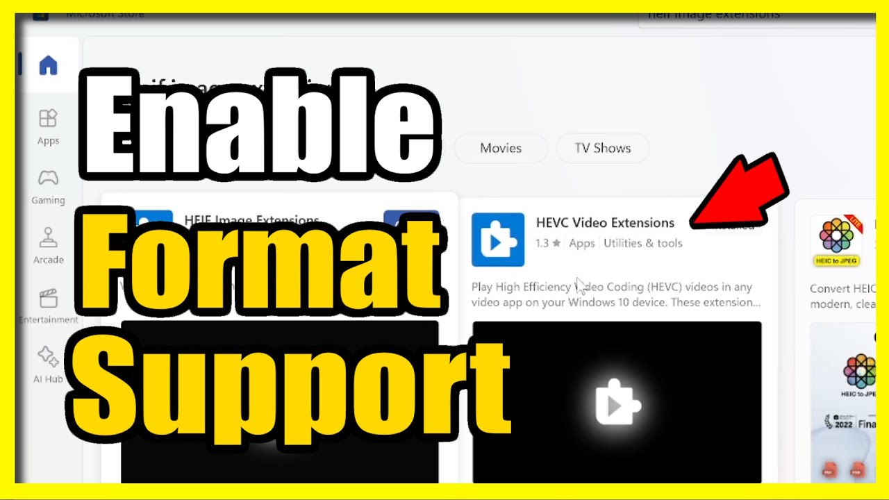 How to Enable HEIC & HEVC Format for Videos or Photos on Windows 10 or 11 PC (iPhone or Android)