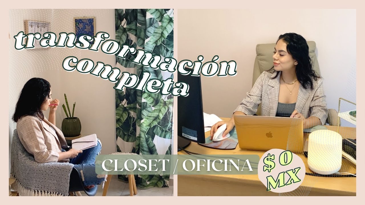 ✨TRANSFORMACIÓN de mi oficina / closet - sin gastar NADA💸 | organización, decoración & tour!