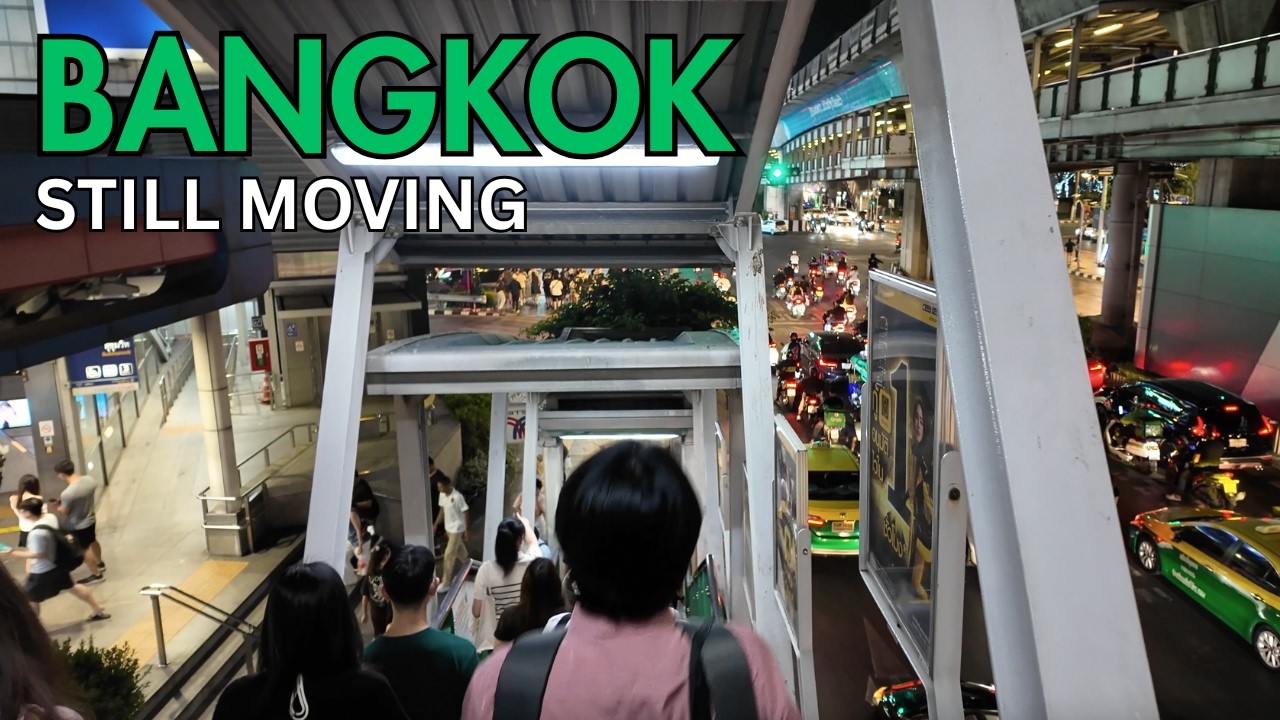 Night Walk Along Sukhumvit | Asok Evening, Calm City Sounds