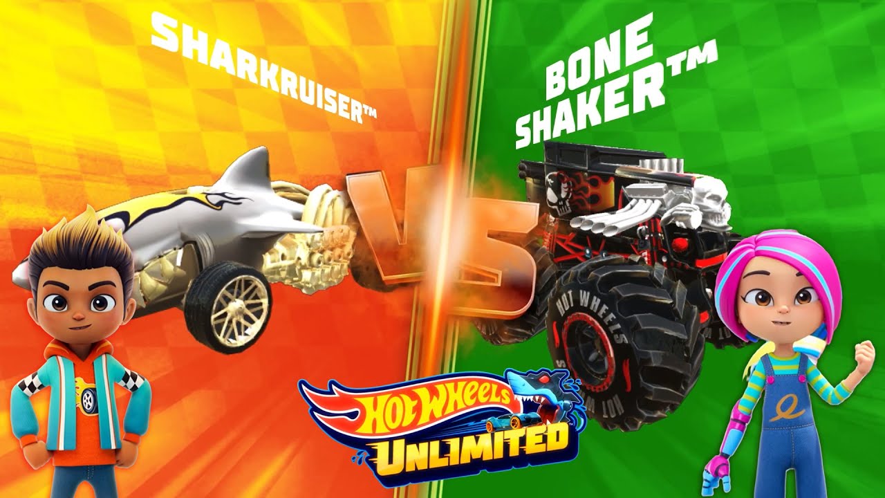 Hot Wheels Unlimited 2: Let’s Race Sharkruiser Vs Bone Shaker