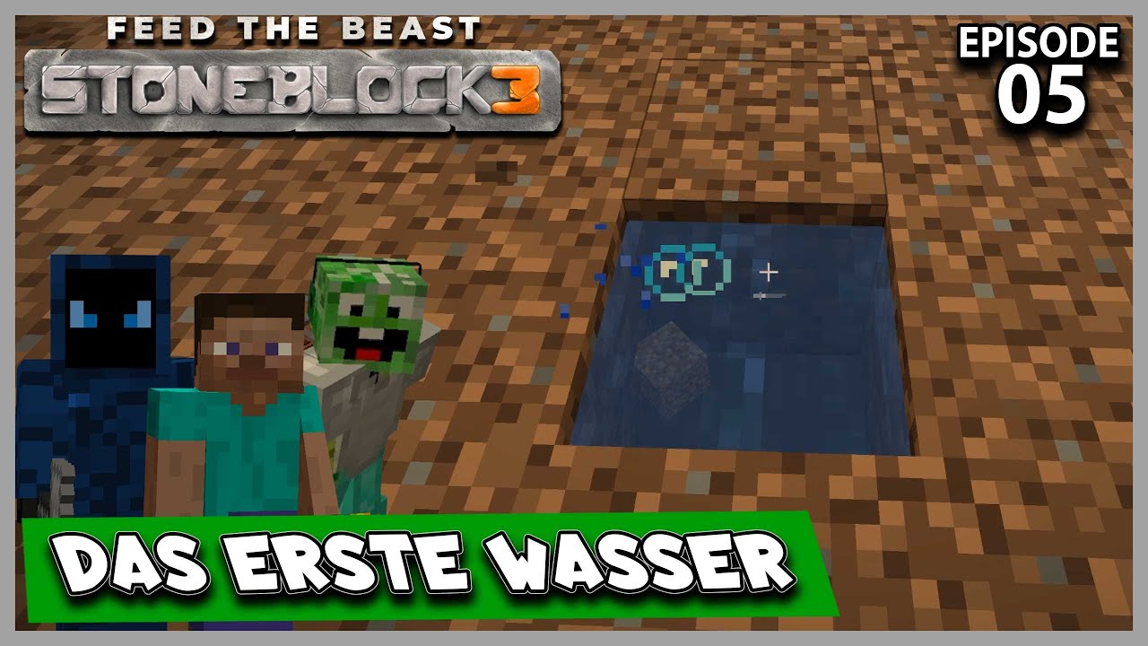 Das erste Wasser ist da #05 ⛏️Minecraft  FTB Stoneblock 3 💎 Lets Play Deutsch