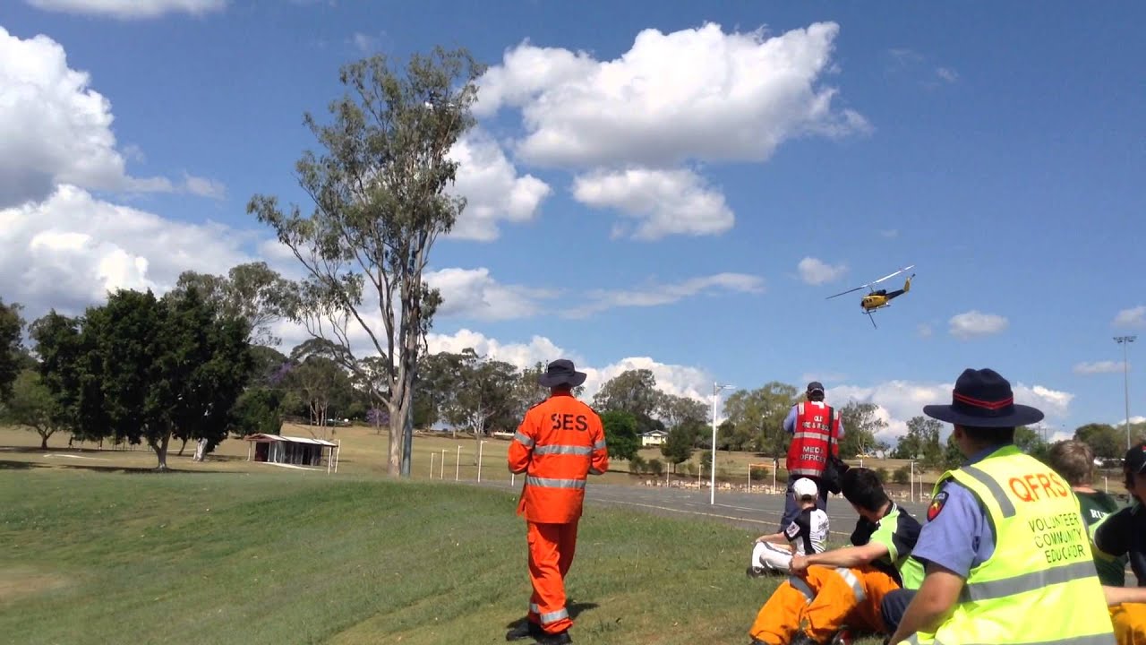 Helitak chopper in action at Emergency Services Day 2013