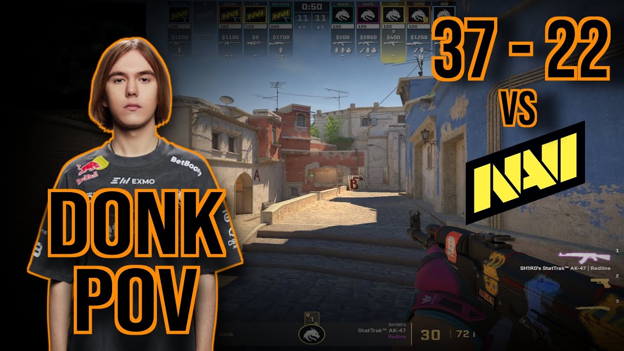 donk POV — 37 Kills vs NAVI on Mirage (OT) | CS2 Pro POV