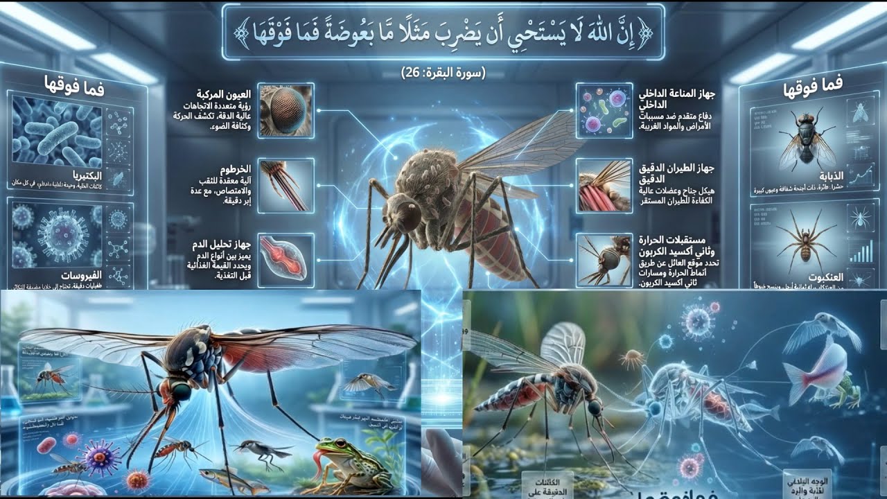 الاعجاز العلمي في قوله تعالى (بَعُوضَةً فَمَا فَوْقَهَا ) كيف علمه النبي ﷺ قبل اكتشافه ب 1400 عام !؟