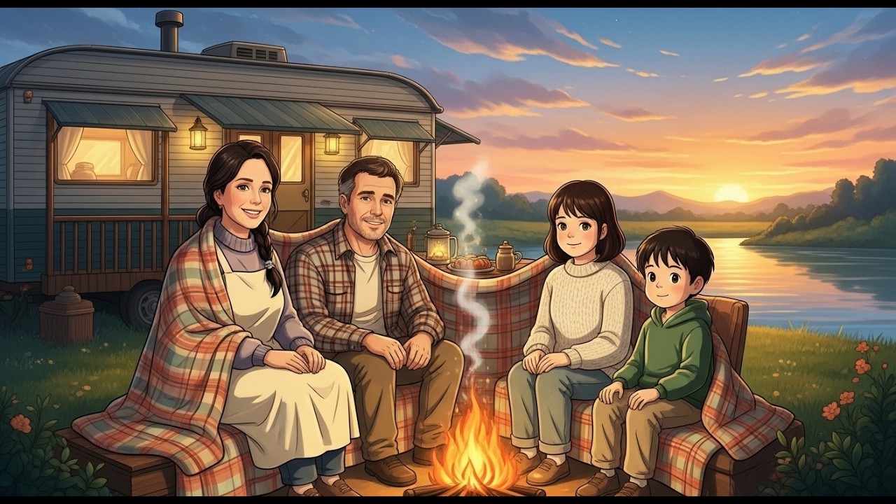 A Quiet Family Camping Trip in Our Mobile Home 🚐 | Cozy ASMR Slow Living Story | Ghibli Whisper ASMR