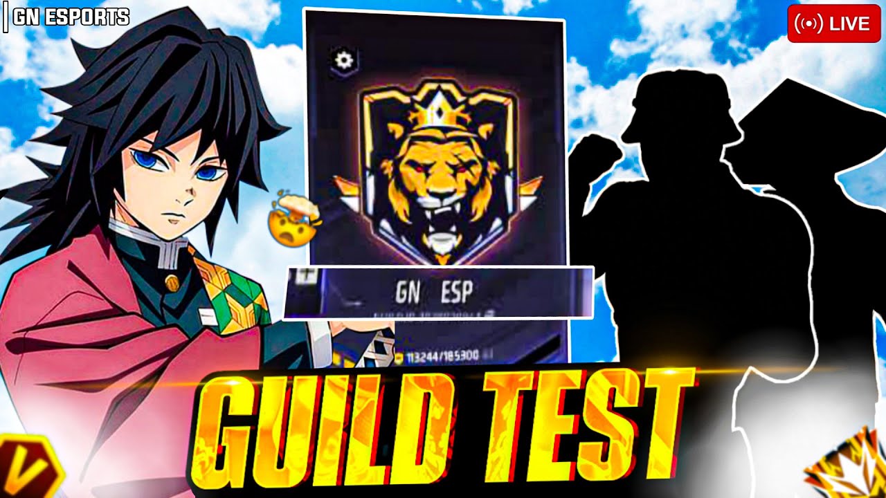 🔴 LIVE GUILD TEST ⚔️ | 1v1 & 4v4 | GN ESPORTS | FREE FIRE ❤️&zwj;🔥#freefire #guildtest #test -GNFFLIVE