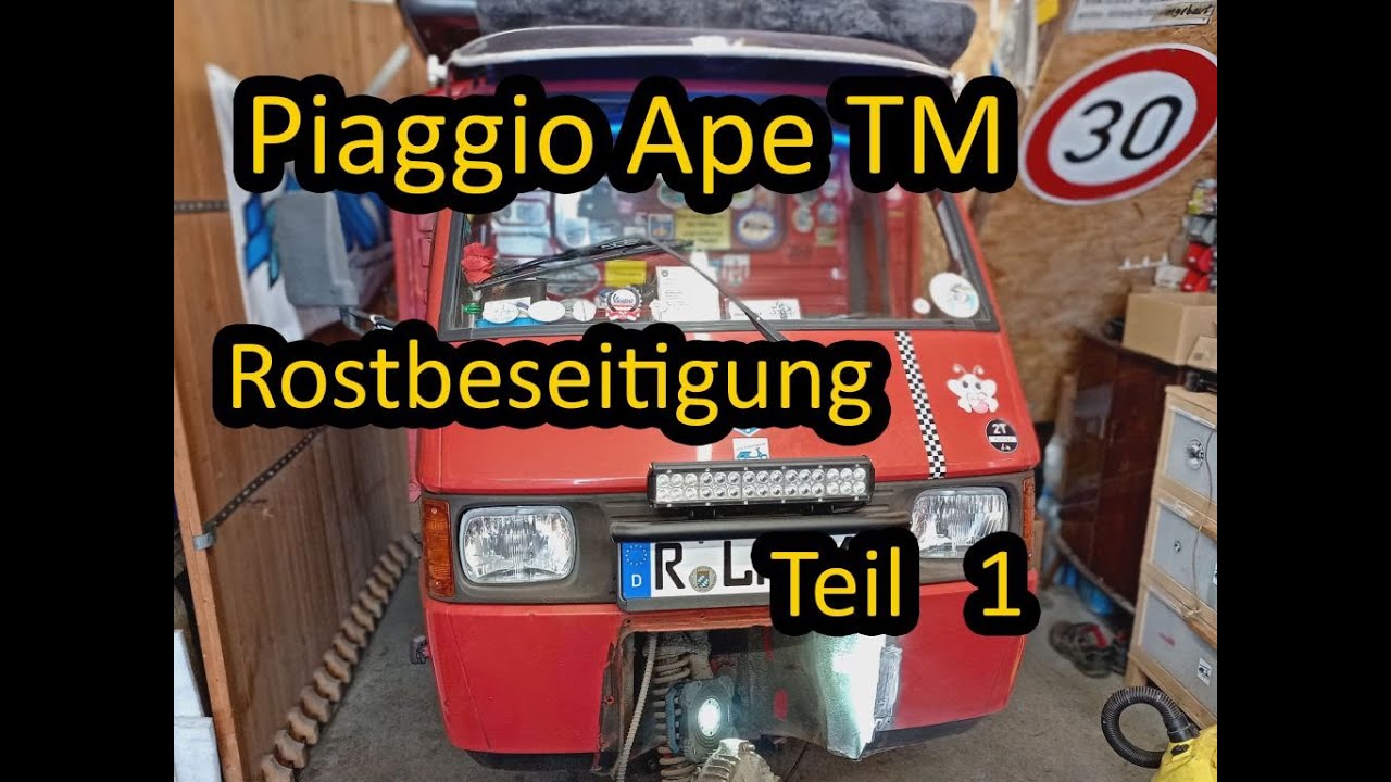 Ape TM | Rostbeseitigung und Bremsleitung im Fahrerhaus | Teil 1