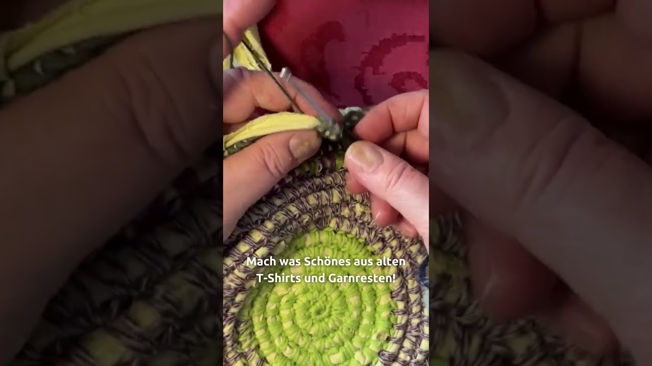 Mach was: Teppich aus Stoffresten und Garn