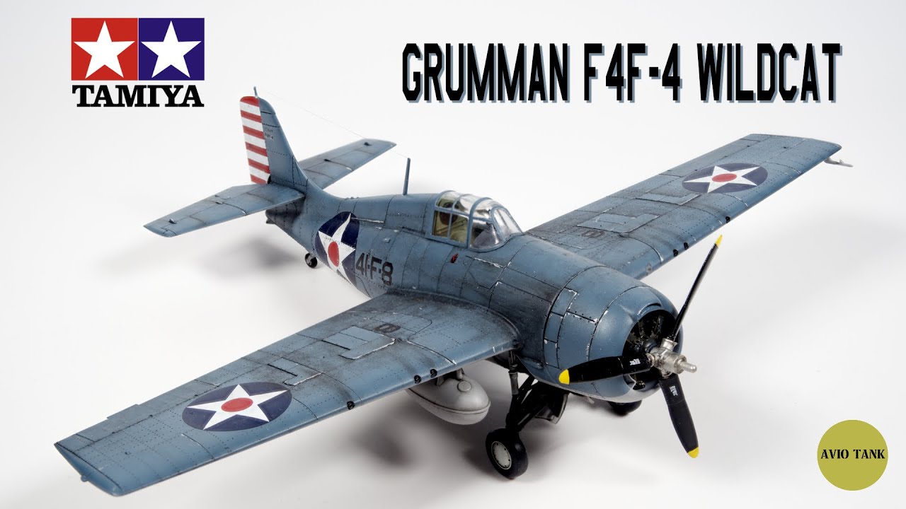 GRUMMAN F4F-4 WILDCAT - U.S. NAVY - VF-41 USS RANGER - MODEL KIT TAMIYA - 1/48 - AIRCRAFT.