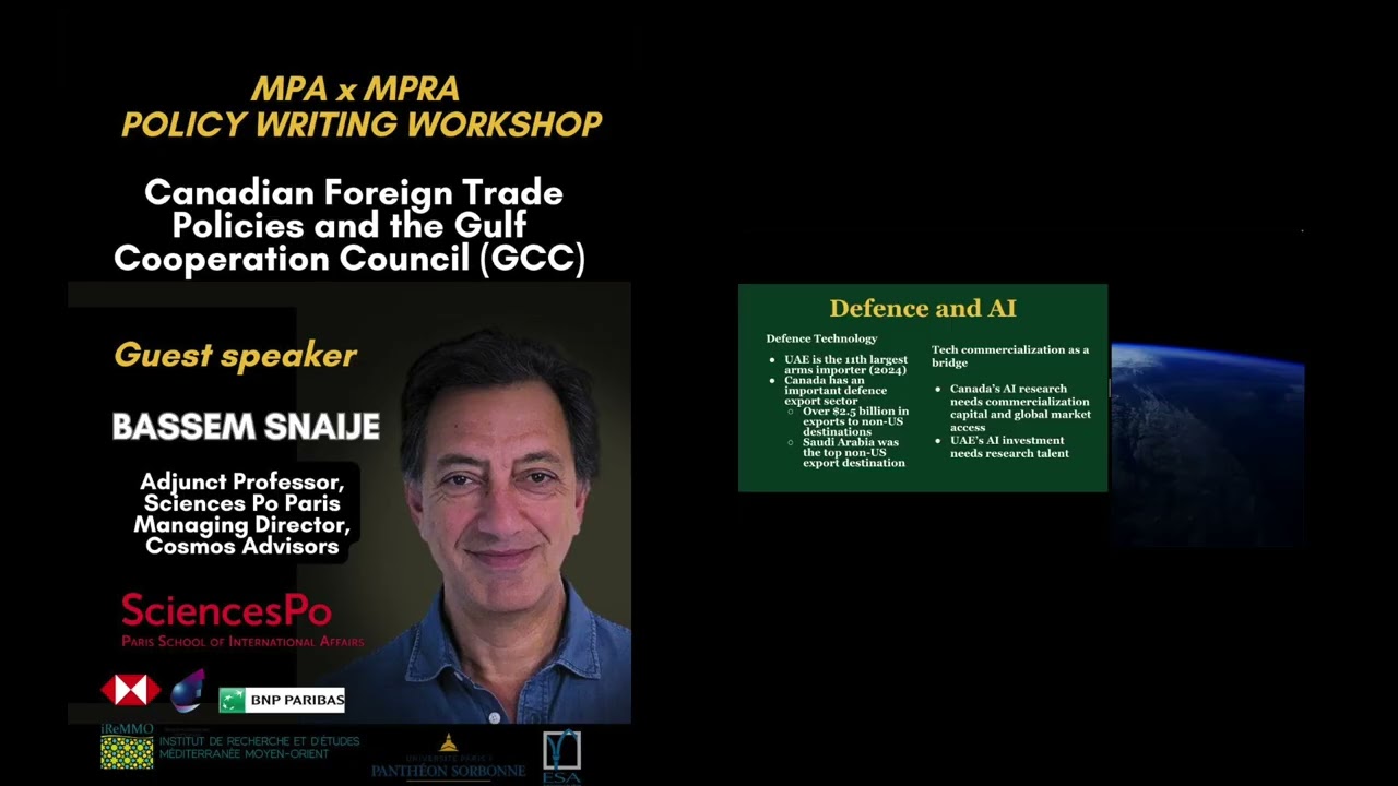 Bassem Snaije: Canadian Foreign Trade Policies and the Gulf Cooperation Council (GCC)