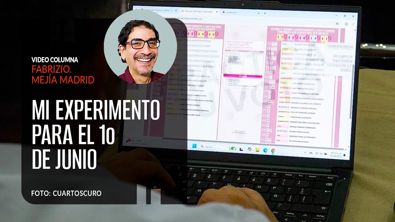 Mi experimento para el 1º de junio. Por Fabrizio Mejía