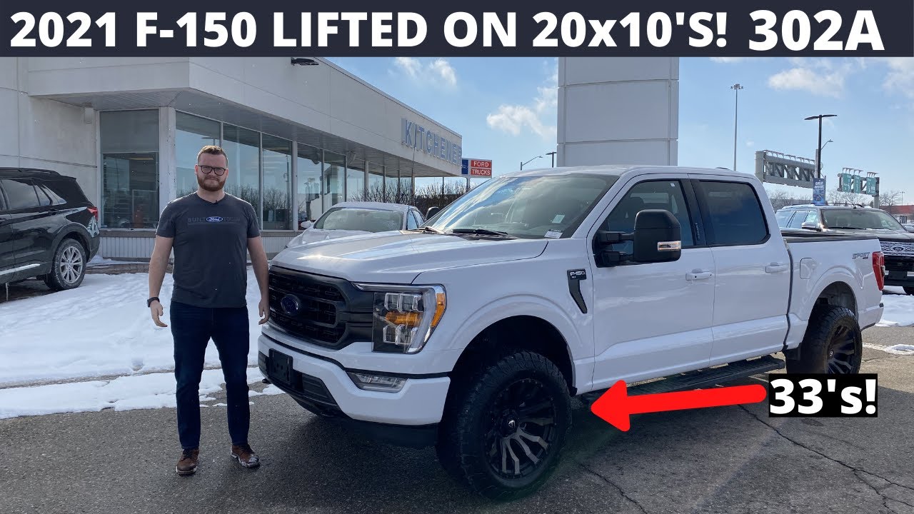 LIFTED ON 33'S! 2021 F-150 302a Lifted on 20x10 FUEL BLITZ Review and Walk around