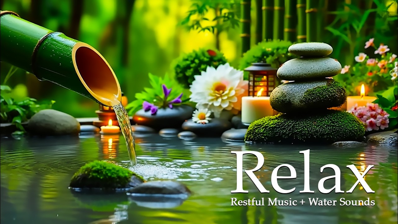 Peaceful Piano Music & Water Sounds 🌿 Stress Relief and Healing Sleep