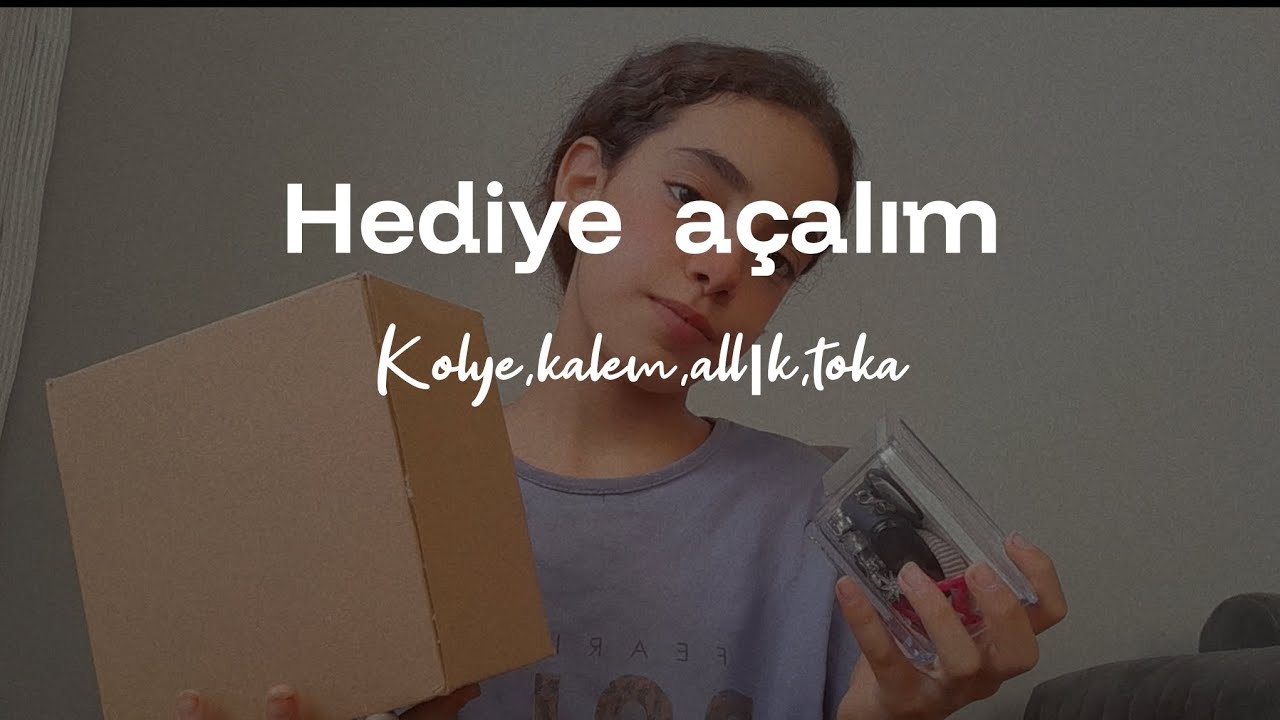 Hediyeleri açalım/Takı kavanozu/kalemler/toka/makyaj