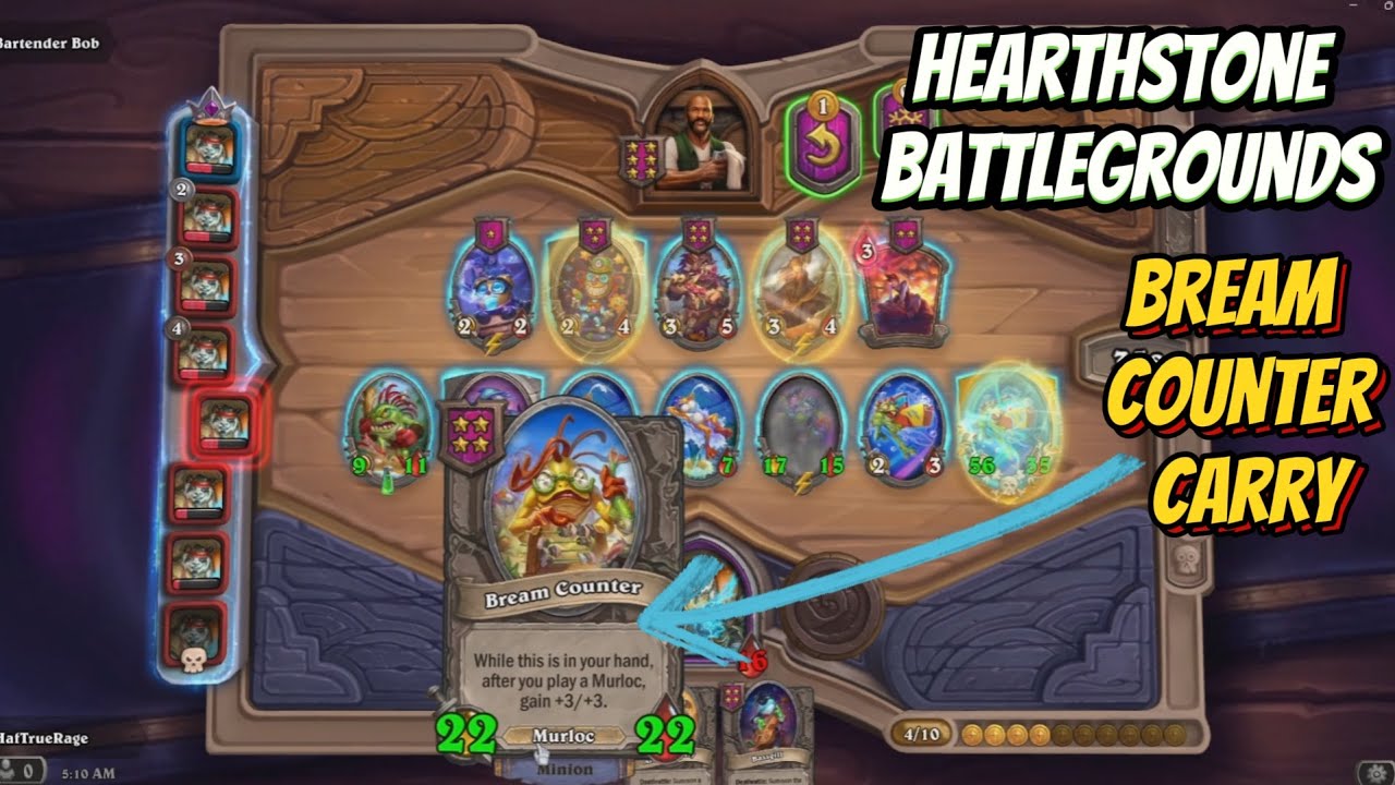 Hearthstone Battlegrounds CZ | Murlocs | 1. místo | Bream Counter Carry | 