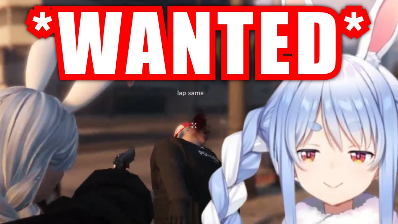 Pekora Wanted For Killing Police Laplus In HoloGTA Day 1【Hololive/Usada Pekora】