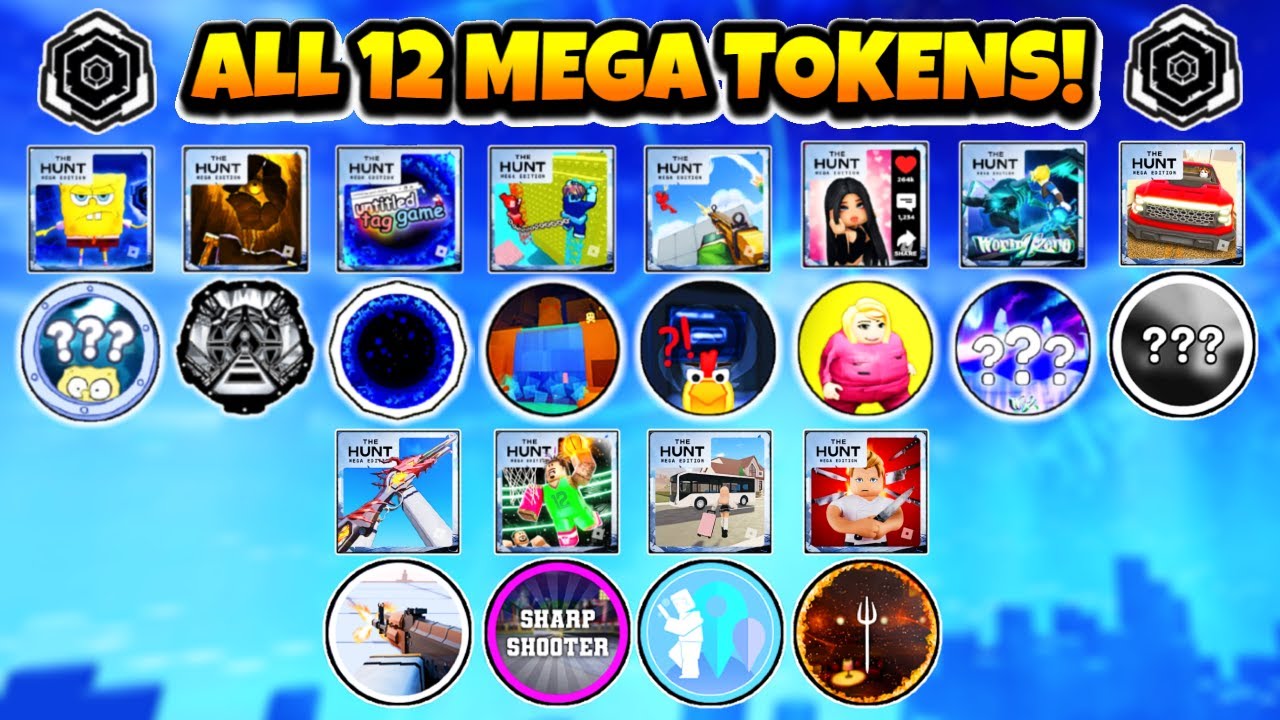 How To Get ALL 12 MEGA TOKENS in The Hunt: Mega Edition (BADGES) [EVENT]