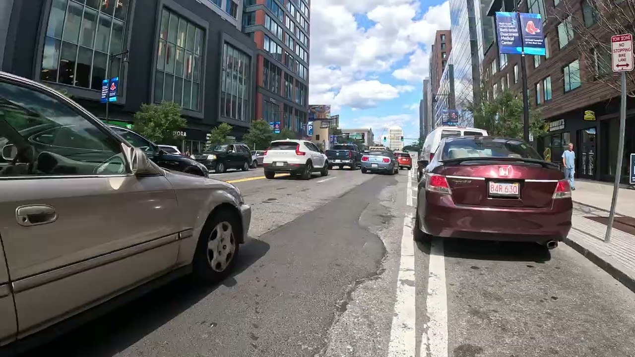 Boston Massachusetts - Fenway - Boylston Street - Bike Lane Path How To Ride - Red Sox Tickets