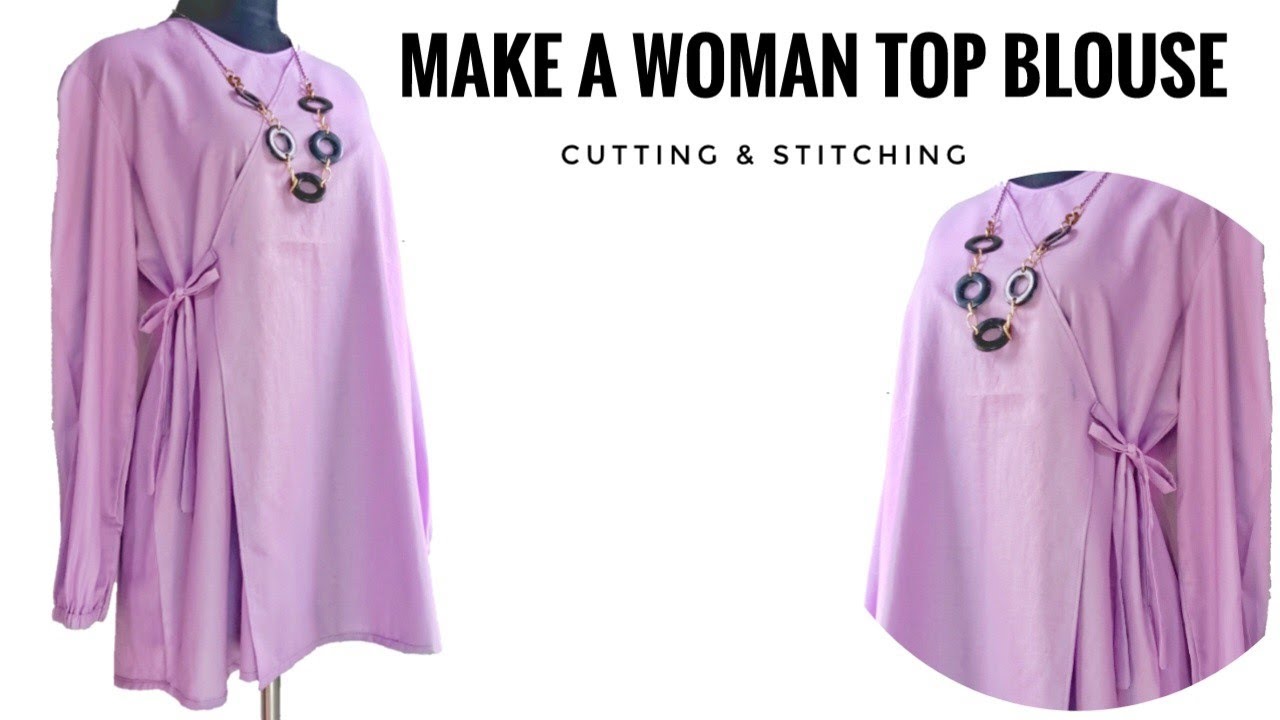 woman top blouse hanbok tutorial / membuat atasan blus hanbok terbaru 2023/ blus lebaran 2023
