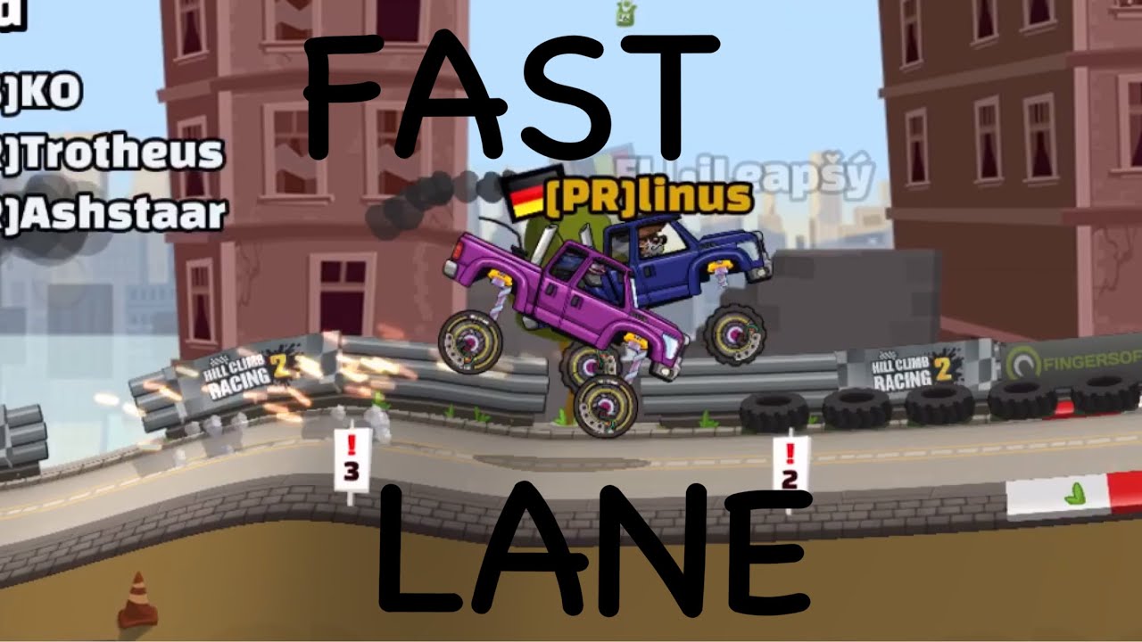 the POWER of LANDING BOOST #2 daily challenge fast lane - hill climb racing 2