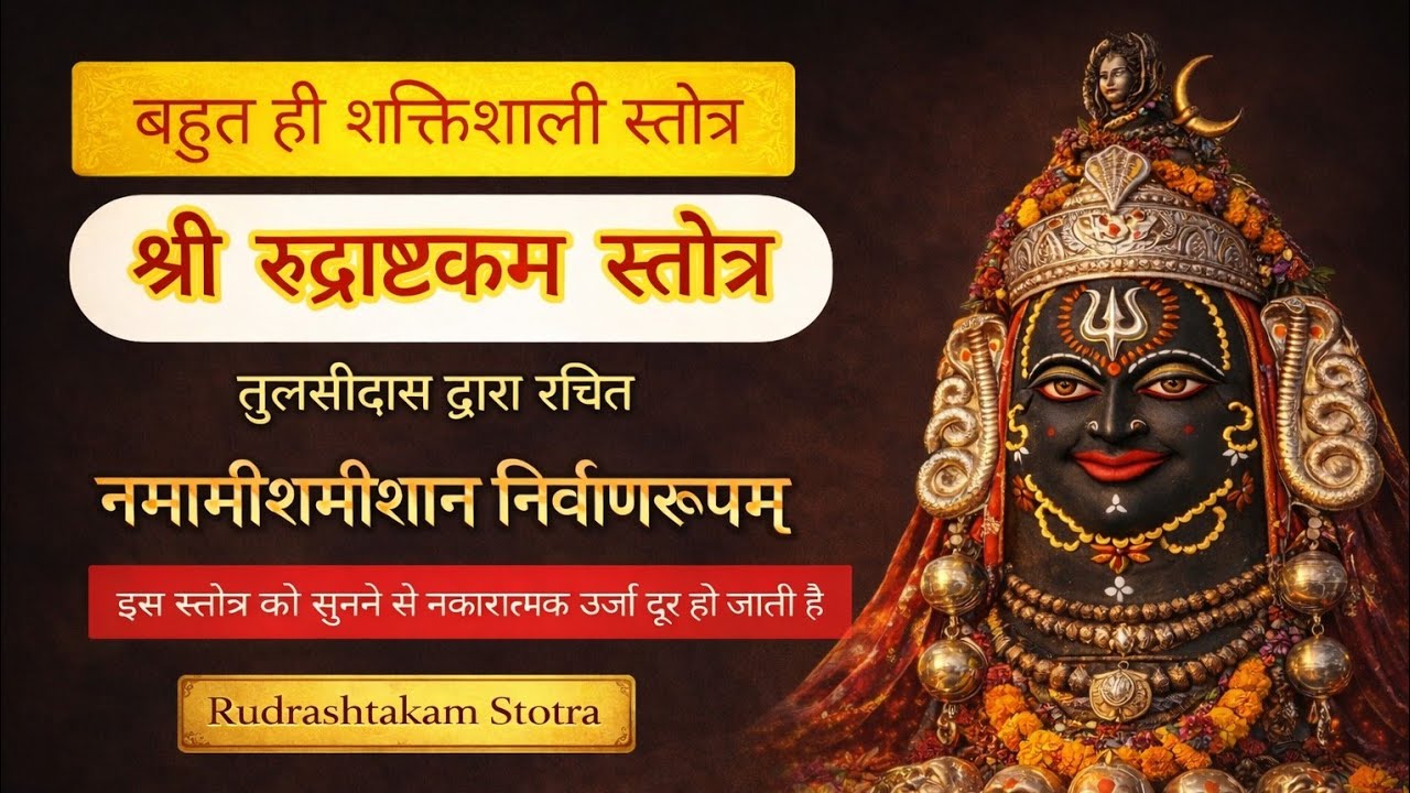 Sri Rudrashtakam Stotra ||श्री रुद्राष्टकम स्तोत्र|| शिव शंकर का बहुत ही शक्तिशाली स्तोत्र #stotra 