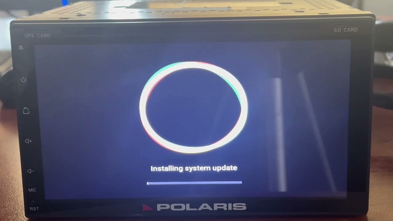 How to perform a software update on a Polaris android head unit