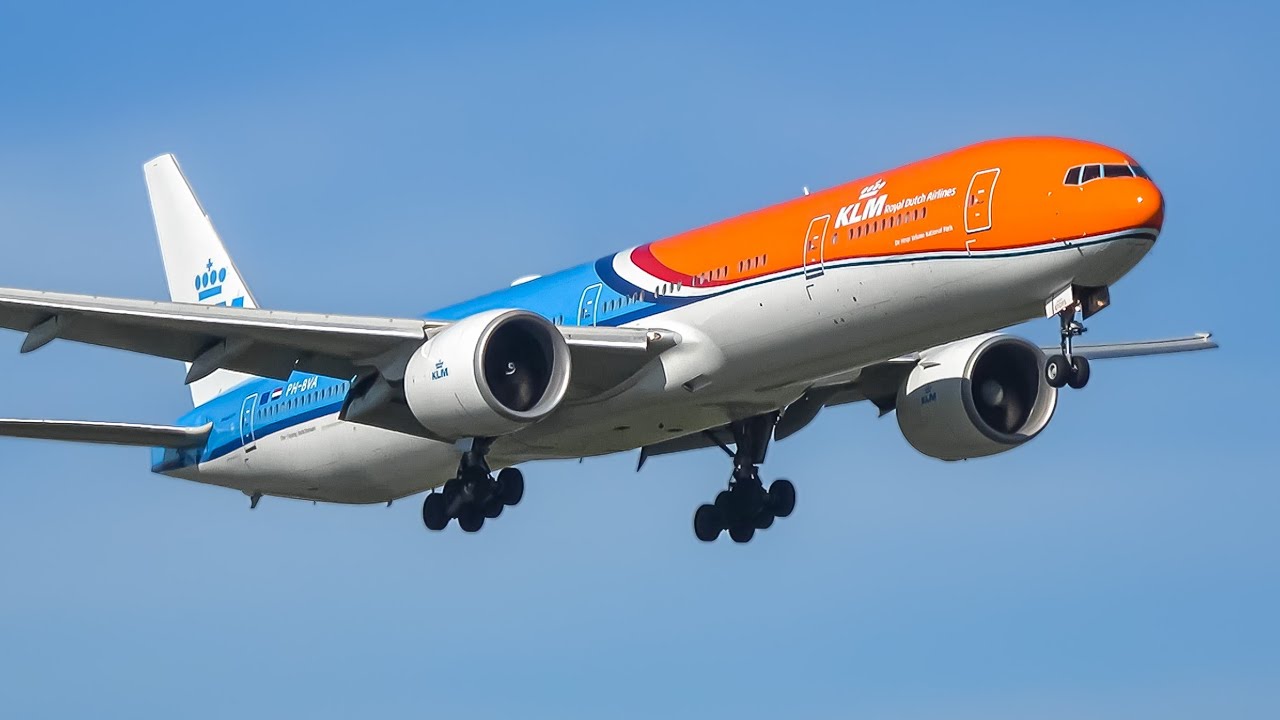 (4K) Schiphol Amsterdam Plane Spotting - 6x LOVELY 777 landings on runway 06!