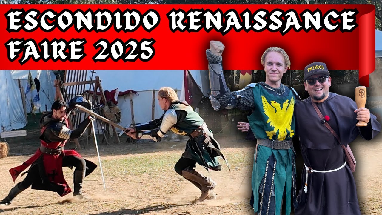 Escondido Renaissance Faire 2025 — живая история с рыцарями, битвами, рыцарскими турнирами, едой ...