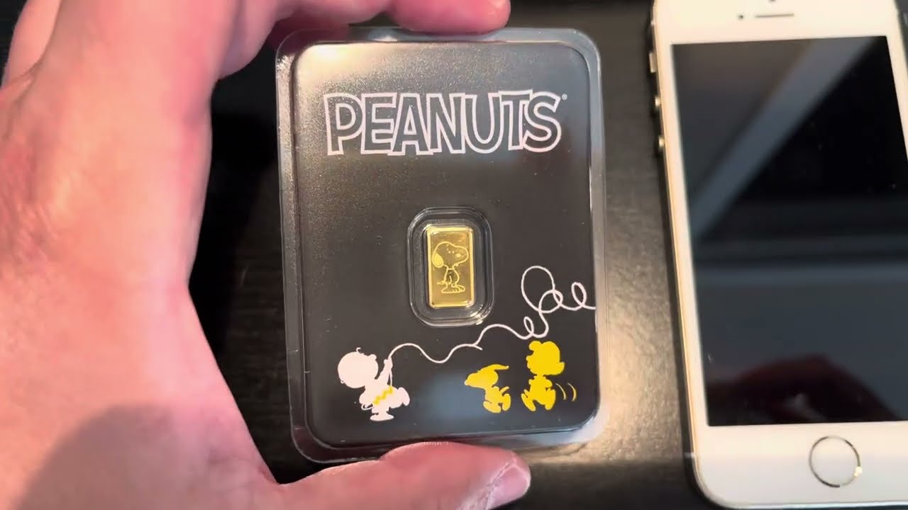 1/2 Gram Peanuts Snoopy Gold Bar