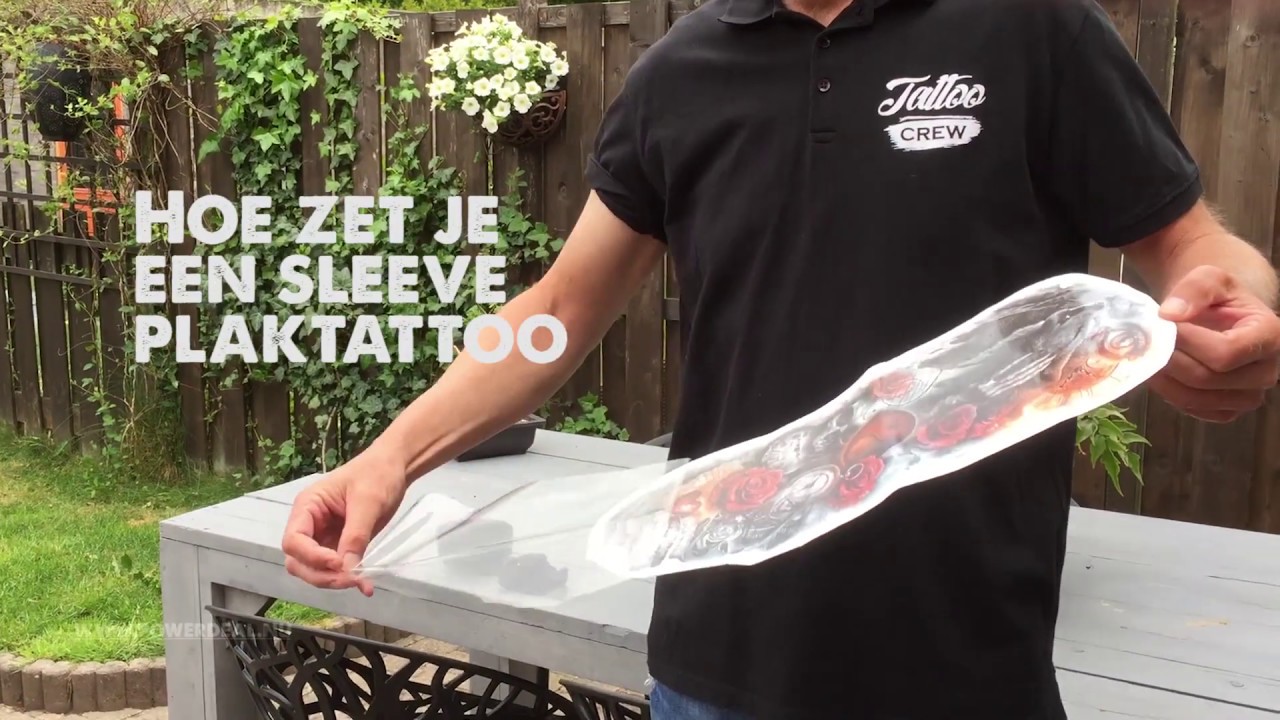 Hoe zet je een sleeve plaktattoo ?