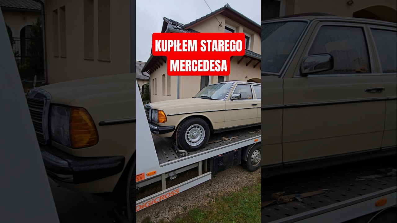 MERCEDES W123 JEDZIE DO POLSKI #szafran #mercedes #w123 #motoryzacja #prl #fiat126p #ddr #classic