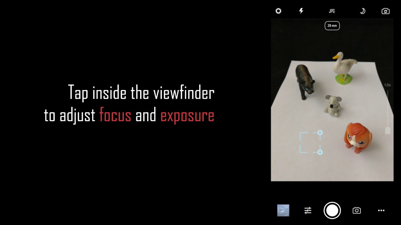 CameraPixels quick how-to. Auto focus and exposure