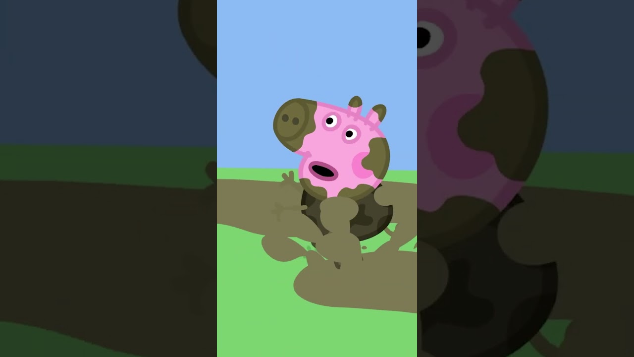 George Wird Schlammig beim Jagen Seines Huts 🧢🟤 #shorts #peppapig