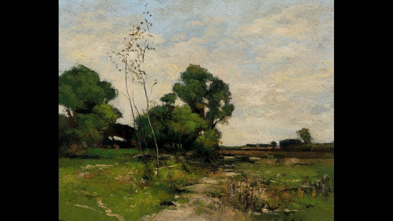 Study after: J Francis Murphy Summertime 8x10 Tonalist Landscape Oil Painting